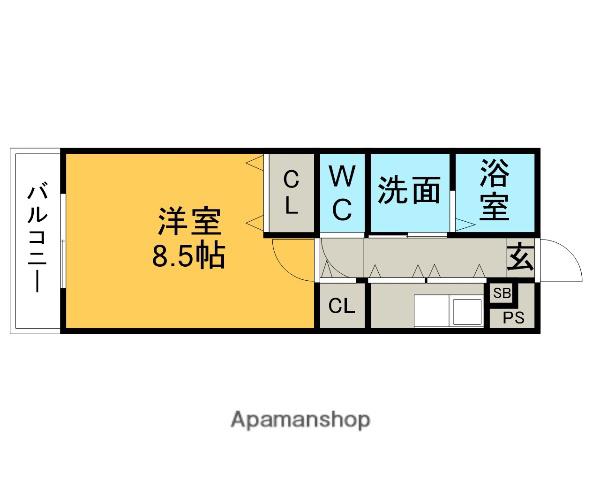 MISTHOUSE103(1K/2階)の間取り写真