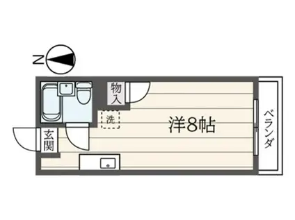 メゾンソレイユ(ワンルーム/2階)の間取り写真