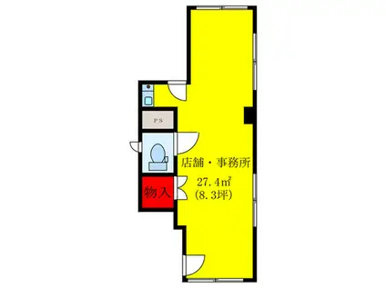 パル本町(ワンルーム/1階)の間取り写真