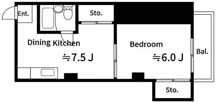 木戸マンション 2階階 間取り