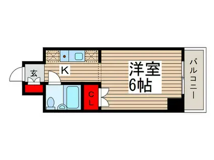 ポルタオーレア(1K/5階)の間取り写真