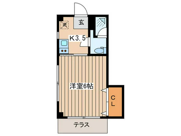 カウニスハイツ 1階階 間取り