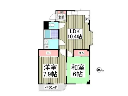エスピーパレスA15(2LDK/3階)の間取り写真