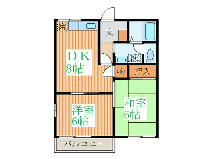 シャモニー小山A 1階階 間取り