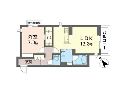 エクラージュ(1LDK/2階)の間取り写真