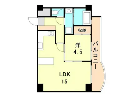 エルジャン芦屋(1LDK/2階)の間取り写真
