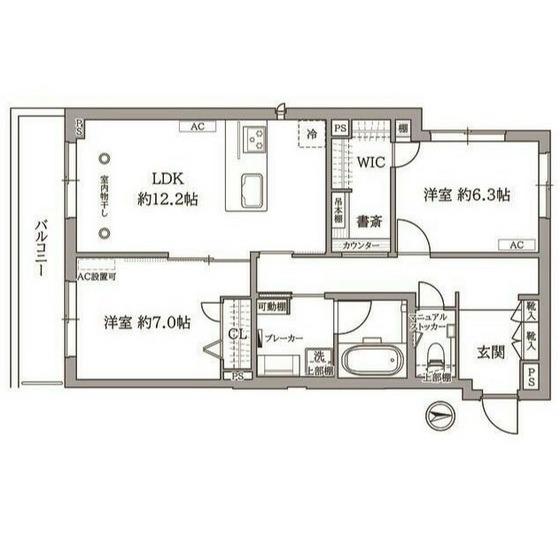 SIGNATURE07(2LDK/2階)の間取り写真