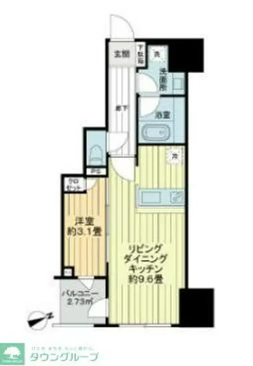 ライオンズミレス蔵前 8階階 間取り