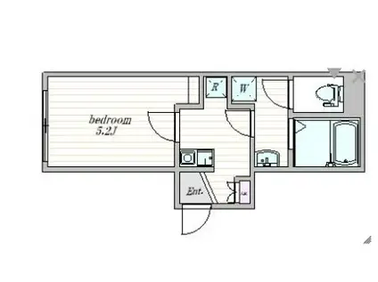ザ・クラスアーバンス早稲田南(1DK/2階)の間取り写真