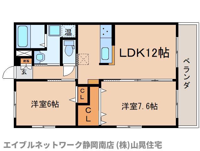 ナショナルガーデン小黒(2LDK/1階)の間取り写真