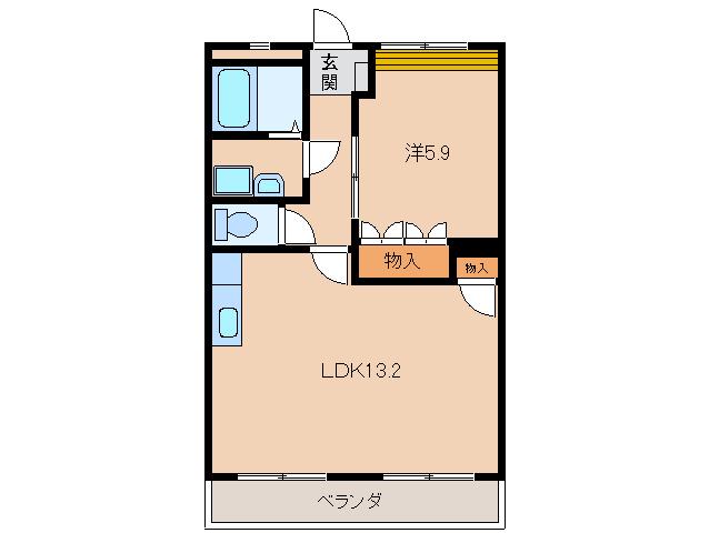 サザンコート26(1LDK/1階)の間取り写真