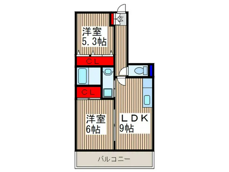 テラスサイド浦和 2階階 間取り