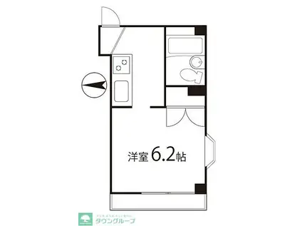 リバティー中央(1K/1階)の間取り写真