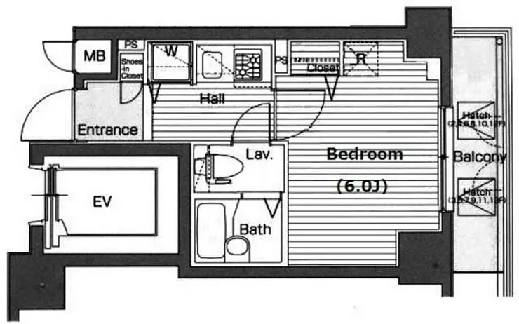 ガラ・ステーション四谷三丁目 10階階 間取り