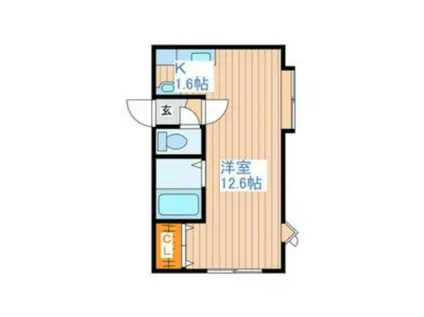 オーガニック石山(1K/2階)の間取り写真