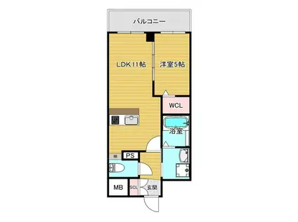 VITA荒本(1LDK/7階)の間取り写真