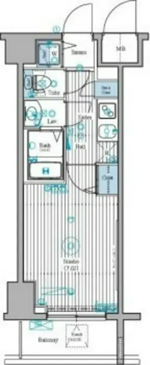 ガーラ・ステーション新宿御苑前 12階階 間取り