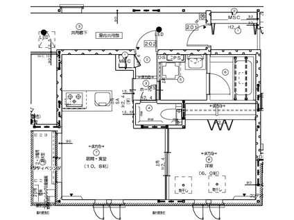 アネシス(1LDK/2階)の間取り写真