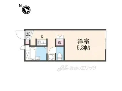 レオパレス菱屋西(1K/2階)の間取り写真