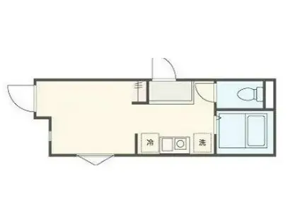 MELDIA祐天寺(ワンルーム/1階)の間取り写真