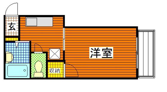 セトル光洋(1K/1階)の間取り写真