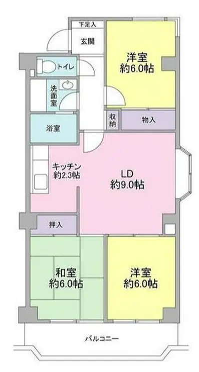 ジュノーヒル 3階階 間取り