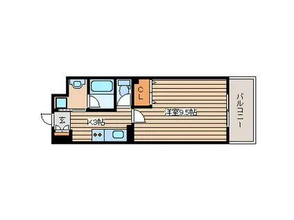 スパシアス榴ヶ岡公園(1K/4階)の間取り写真