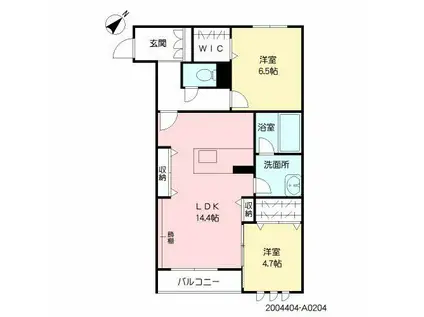 シャーメゾンアメニティ御領I(2LDK/2階)の間取り写真