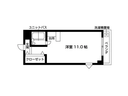 カサ・ロマ(ワンルーム/4階)の間取り写真