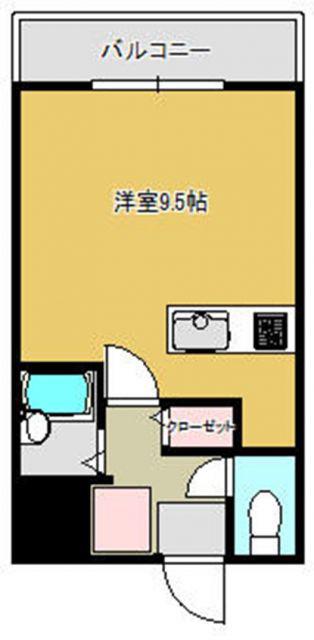 レジデント京泊(ワンルーム/3階)の間取り写真