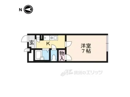 レオパレスケイ(1K/1階)の間取り写真