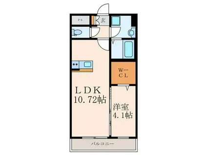 SOLUNA南小倉駅前I(1LDK/7階)の間取り写真