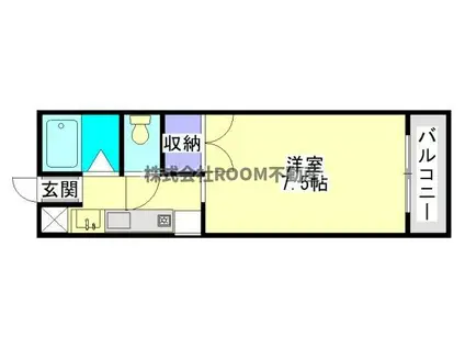 サンライズ都北(1K/2階)の間取り写真