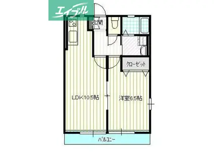 エアフォルクI(1LDK/2階)の間取り写真