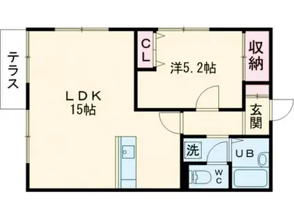 コーポIN(1LDK/1階)の間取り写真