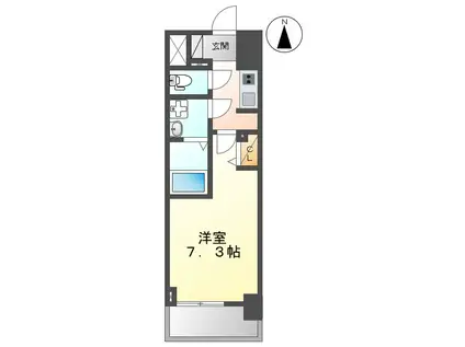 エスレジデンス東海通(1K/11階)の間取り写真