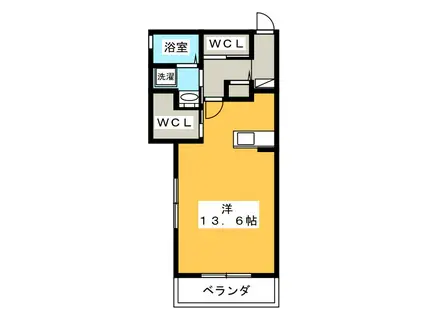 LE LION SATO(ワンルーム/1階)の間取り写真