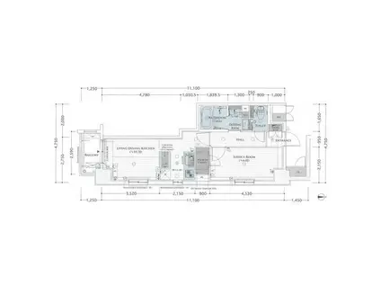 エステムプラザ名古屋D.C.2027(1LDK/3階)の間取り写真
