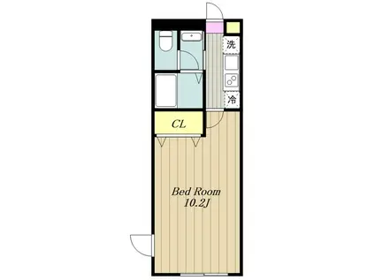 アムール新百合ヶ丘(1K/1階)の間取り写真