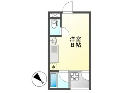 AZZURRI池下(1K/1階)の間取り写真