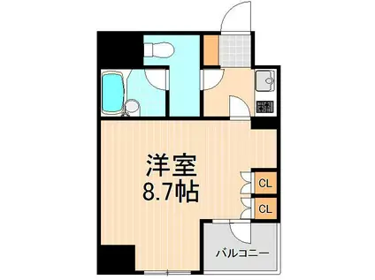 エスティメゾン浅草駒形(1K/5階)の間取り写真