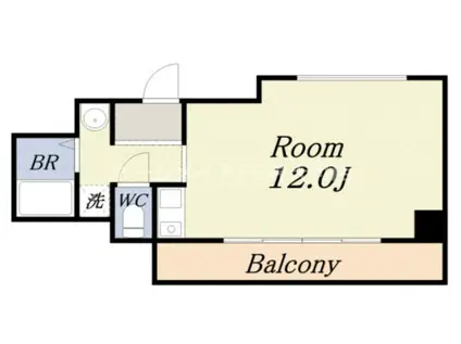 クレアジオーネ中之島西(ワンルーム/1階)の間取り写真