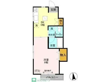 マイルーム藤Ⅴ(1DK/1階)の間取り写真