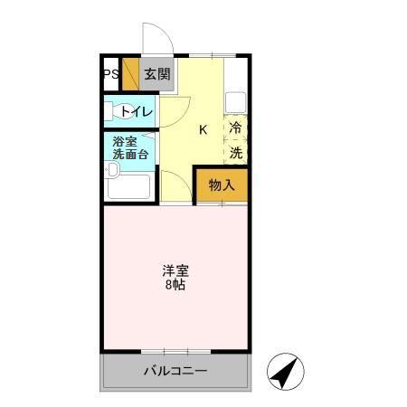 アーバンヒルズかしまI(1K/3階)の間取り写真