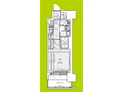レオンヴァリエ長堀通(1K/12階)の間取り写真