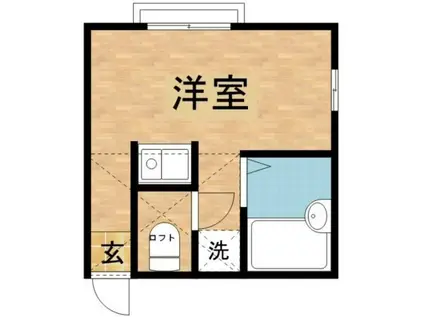 キャナル江古田(1K/2階)の間取り写真