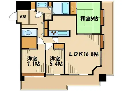 プレステージさがみ夢大通(3LDK/10階)の間取り写真