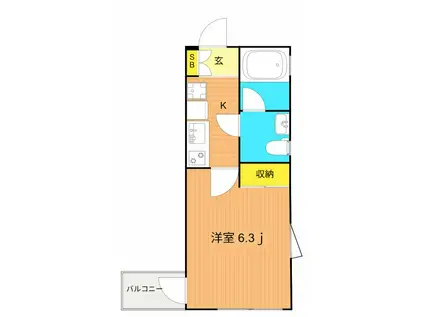 スプレンドーレ奥沢(1K/5階)の間取り写真