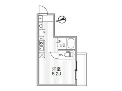 TS CUORE柴又(ワンルーム/3階)の間取り写真
