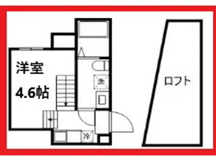 ステージ五反野(ワンルーム/1階)の間取り写真